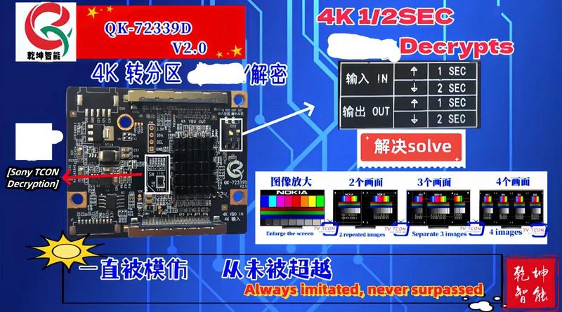 QK-72339D V2.0 ׷̵ , 4K LCD ȭ Ƽ  ذ